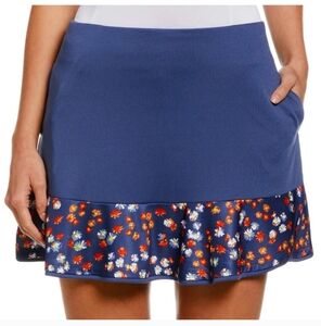 Callaway TrueSculpt Floral Block Flounce Hem Golf Skort Large